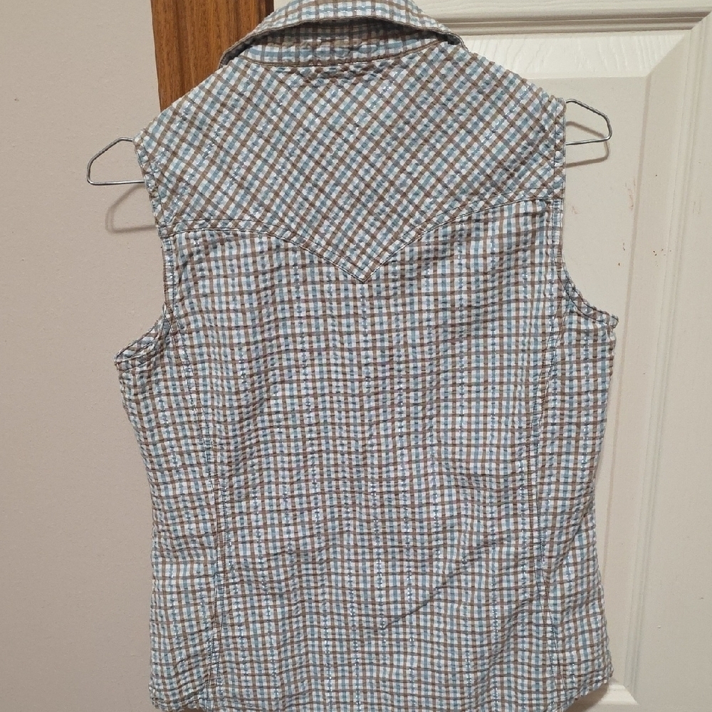 Bit & Bridle Blue and Brown Plaid Shirt - Picture 4 of 4